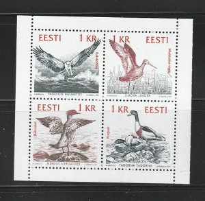 Estonia 234a Booklet Pane Set MNH Birds