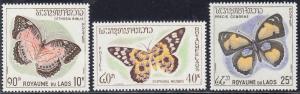 Laos Butterflies (Scott #101-03) MNH 