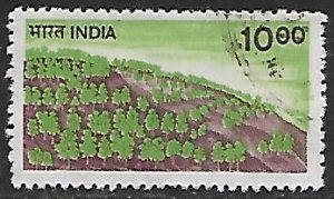 India # 900 - Trees on Hill - used....{GR13}