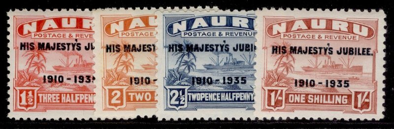 NAURU GV SG40-43, 1935 SILVER JUBILEE set, NH MINT. Cat £10.