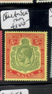 MALTA   KGV  5/-     SG  88     MOG   P0615H