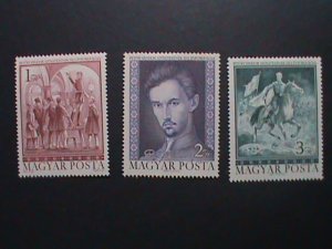 HUNGARY-1972-SC#2206-8 SESQYICENTENNIAL OF THE BIRTH OF SANDAOR PETOFI-POET-VF