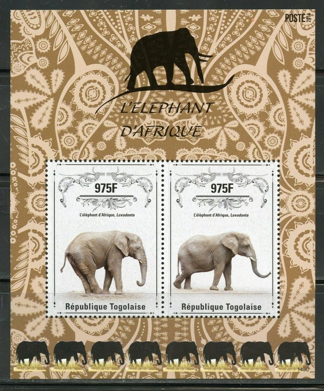 TOGO ELEPHANTS TWO SHEETS  &  SOUVENIR SHEET MINT NH