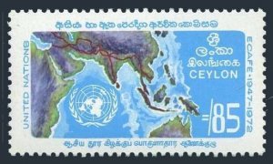 Ceylon 469,MNH.Michel 424. ECAFE,UN Emblem,Map.Asian Highway.1972.