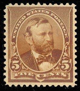 223 Mint XF OG NH 5¢ Grant Very Fresh & Well Centered - Stuart Katz