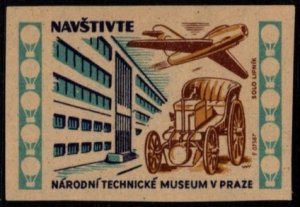 1960's ORIGINAL Vintage Czechoslovakia Poster Stamp National Technical M...