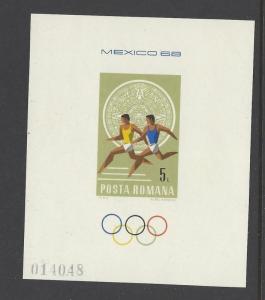 Romania 1968 Mexico Olympics SS VF MNH (2038)