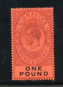 GIBRALTAR 1912 SCOTT #75 KING GEORGE V MINT HINGED