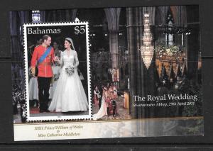 BAHAMAS SGMS1587 2011 ROYAL WEDDING MNH 