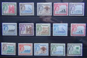 Gambia 1953 - 1958 set to £1 MNH SG171 - SG185