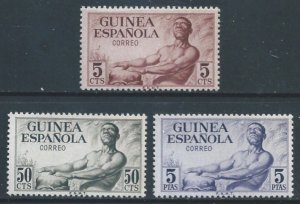 Spanish Guinea #321-3 NH Drummer