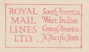 Meter cover GB / UK 1949 Royal Mail Lines Ltd. - South America - West Indies 