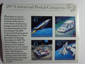 SCOTT #C126 20TH UNIVERSAL POSTAL CONGRESS IMPERFERATED SHEET MINT NEVER HINGED