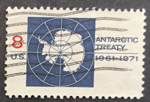 US #1431 Used F/VF 8c Antarctic Treaty 1971 [G5.7.2]