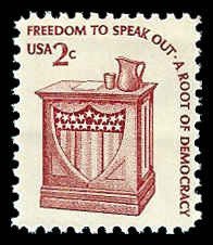 PCBstamps   US #1582 2c Freedom to Speak Out, shiny, MNH, (45)