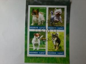 UGANDA SHEET USED DOGS ANIMALS DOMESTICS
