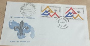 O) 1975 VENEZUELA, SCOUTS - WORLD BOY SCOUT JAMBOREE, LILLE HAMMER NORWAY, FDC