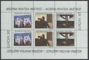 Croatia Sc# 161a MNH sheet/6 1993 Europa