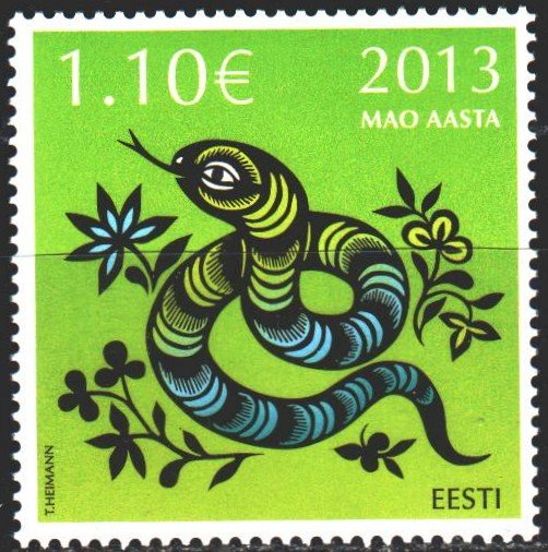 Estonia. 2013. 755. Year of the snake, Chinese New Year. MNH.