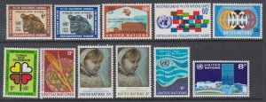 UN New York 215-225 Year Set for 1971 MNH VF