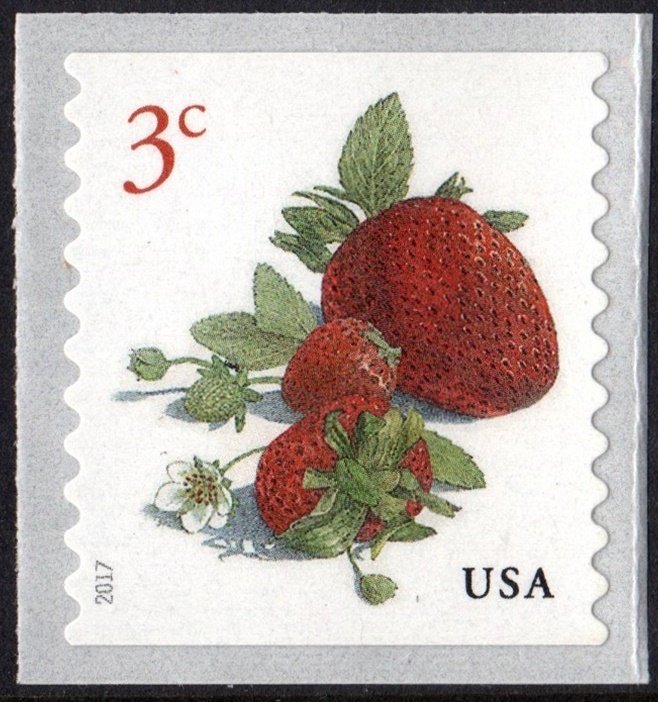 SC#5201 3¢  Strawberries Coil Single (2017) SA