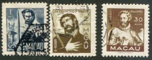 Portuguese Macao SC# 354-5, 359 Religious FIgures Used SCV $7.00