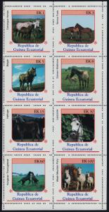 Equatorial Guinea MI 805-12 sheetlet MNH Horses