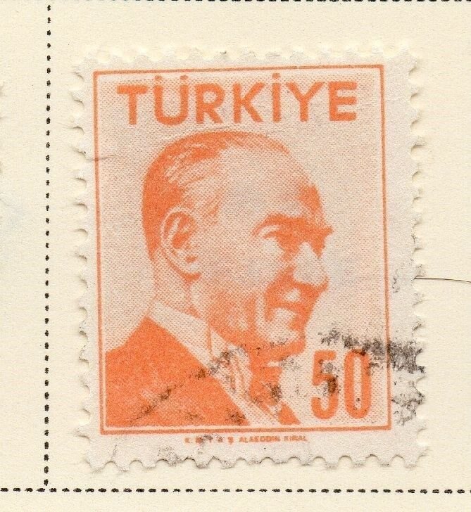 Turkey 1957 Early Issue Fine Used 50k. 093078