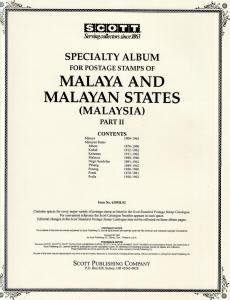 Scott Specialty Album pages for Malaya used