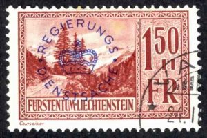 Liechtenstein Sc# O20 Used 1934-1936 1.50fr Officials