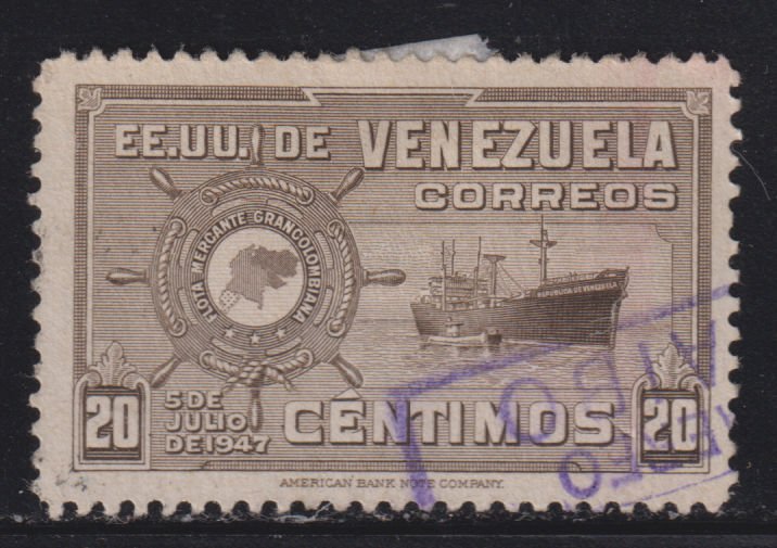 Venezuela 417 M.S. Republica de Venezuela 1948