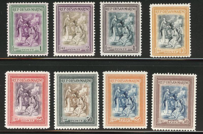 San Marino 260-265, C52-53 MNH** 1947 Batoni ARTset CV$55