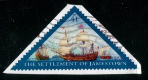 4136 US 41c Jamestown Settlement SA, used on paper