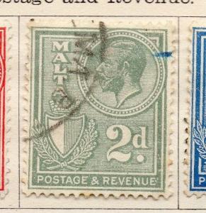 Malta 1930 Early Issue Fine Used 2d. Optd 159336