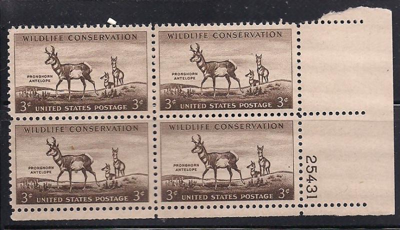 Plt Blk Sc# 1078 Wildlife Conservation MNH #25431 LR