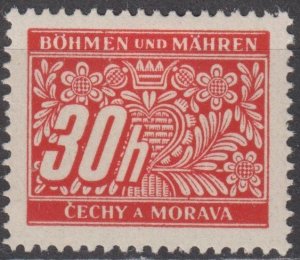 Bohemia & Moravia Scott #J4 1939 MH