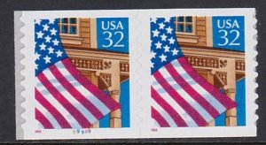 2915A Flag Over Porch Coil Pair MNH
