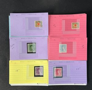 Bosnia & Herzegovina Stamp Collection on Dealer Cards $215 CV ZAYIX 0825CB414632