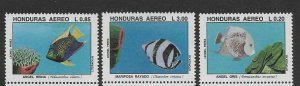 HONDURAS 1993 FISH MARINE LIFE 3 VALUES SET MNH SCOTT C931/33 MI1239/41 