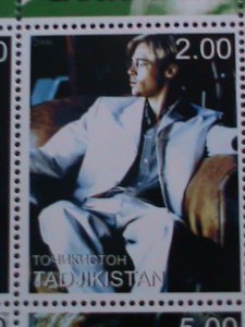 TAJIKISTAN-BRAD PITT-FAMOUS MOVIE STAR-MNH SHEET VF WE SHIP TO WORLD WIDE