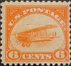 U.S. C1 6c Curtiss Jenny 1918 Mint OG