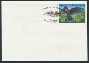 Australia PrePaid Envelope 1995  E340 Palm Cockatoo