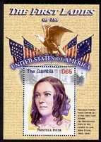 GAMBIA - 2007 -1st Lady of US,  Priscilla Tyler-Perf Min Sheet-Mint Never Hinged