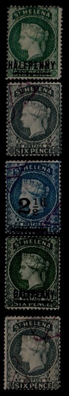 St.Helena 5 mint/used values pre-1900