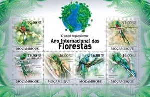 Mozambique - Birds - 6 Stamp  Sheet 13A-578