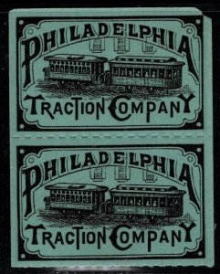 Scarce 1890's Philadelphia Traction Companies Tickets Unused Set/2