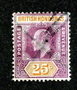 1906 British Honduras Sc #67 used cv. $60 ( 9448 BCXX )