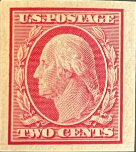 US #344 Washington Carmin Imperforate Extra Fine w/Original Gum