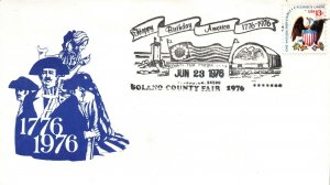 HAPPY BIRTHDAY AMERICA SOLANO COUNTY FAIR JUNE 23 1976 INTRICATE CANCELLATION