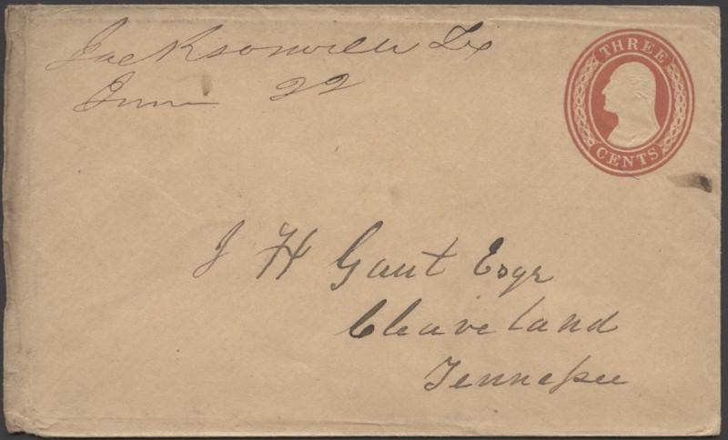 TEXAS CHEROKEE COUNTY (1800's Jacksonville)(Manuscript Cancel)